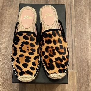 Jcrew hair calf espadrille mules 6.5